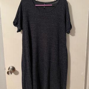 Navy dress, short sleeves